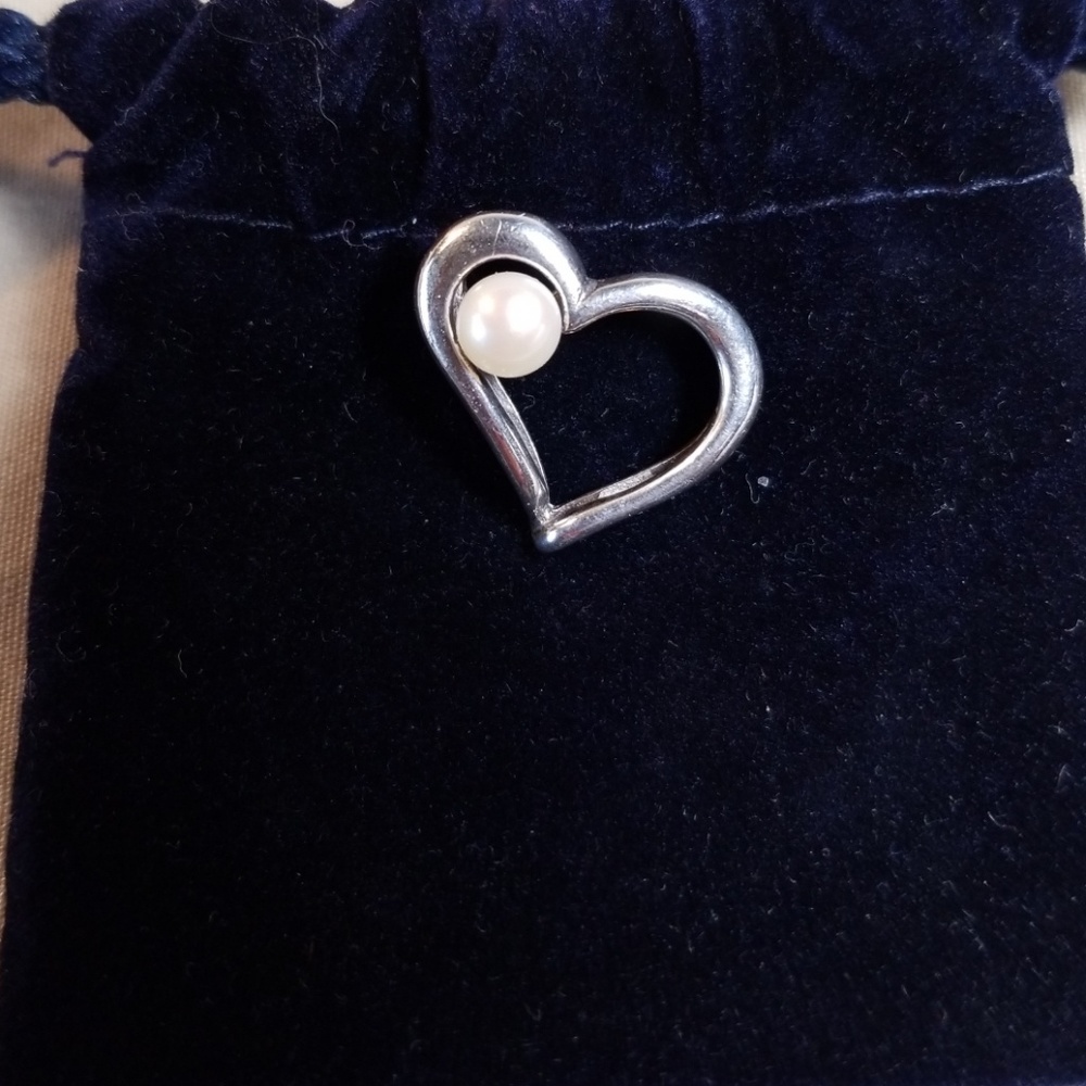 Silver Pearl Slide Pendent